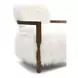 Eramo White Upholstered Accent Chair