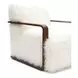 Elardo White Upholstered Accent Chair