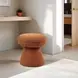Cynthia Saddle Brown Upholstered Stool
