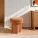 Thisbe Saddle Brown Upholstered Stool