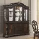 Leovanni Dark Brown Hutch and Buffet with LED Light