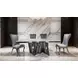 Basilicata Chrome 79" Rectangular Dining Table