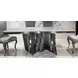 Basilicata Chrome 79" Rectangular Dining Table