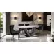 Portanova Silver 79" Rectangular Dining Table with Marble Top