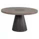 Broager Rustic Oak and Dark Walnut Round Dining Room Set