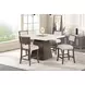 Grasten Dark Walnut Square Counter Height Dining Room Set
