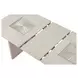 Argenthart Light Gray 90" Extendable Rectangular Glass Top Dining Table