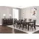 Hinwitz Espresso and Dark Gray Upholstered Side Chair Set of 2