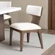 Caerwys Brown and White 70" Rectangular Marble Top Dining Room Set