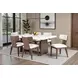 Caerwys Beige and Brown Upholstered Side Chair Set of 2
