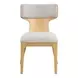 Caerwys Beige and Natural Upholstered Side Chair Set of 2
