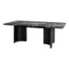 Selsey Black 78" Rectangular Marble Top Dining Room Set