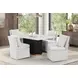 Morges Black and White 72" Rectangular Dining Table with Marble Top