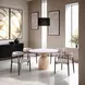 Neasden White Upholstered Arm Chair Set of 2