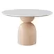 Neasden Natural and White 47" Round Dining Room Set