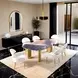Northwich Matte Gold and Gray 79" Rectangular Sintered Stone Top Dining Table