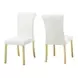 Holstebro White and Gold Upholstered Side Chair Set of 2