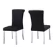 Holstebro Black and Silver Upholstered Side Chair Set of 2