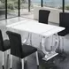 Holstebro Silver and White 60" Rectangular Dining Room Set