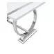 Holstebro Silver and White 60" Rectangular Dining Table