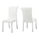 Holstebro White and Silver Upholstered Side Chair Set of 2