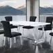 Holbaek Silver and White 80" Rectangular Dining Table