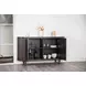 Sterling West Ash Gray 2 Door Server with Steel Panel