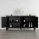 Viggo Weathered Black 4 Door Server