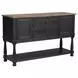 Neue Mills Black and Brown Rectangular Dining Room Set