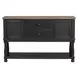 Neue Mills Black and Brown Rectangular Dining Room Set