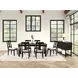 Neue Mills Black and Brown Rectangular Dining Room Set