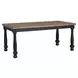 Neue Mills Black and Brown Rectangular Dining Room Set