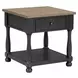 Neue Mills Weathered Black and Brown Rectangular Occasional Table