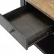 Neue Mills Weathered Black and Brown Square End Table