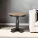 Neue Mills Weathered Black and Brown Round End Table