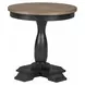 Neue Mills Weathered Black and Brown Round End Table