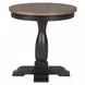 Neue Mills Weathered Black and Brown Round End Table