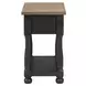 Neue Mills Weathered Black and Brown Rectangular Chairside Table