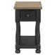 Neue Mills Weathered Black and Brown Rectangular Chairside Table