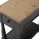 Neue Mills Weathered Black and Brown Rectangular Chairside Table