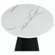 Sindal Black and White Round Marble Top End Table