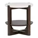 Vellara Dark Walnut 42" Round Occasional Table Set