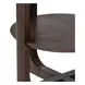 Vellara Dark Walnut and White Round Quartz Stone Top End Table