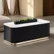 Virden Black and White Rectangular Marble Top Cocktail Table