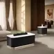 Virden Black and White Rectangular Marble Top Cocktail Table
