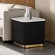 Virden Black and White Square Marble Top End Table