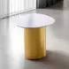 Northwich White and Matte Gold Rectangular Sintered Stone Top Occasional Table Set