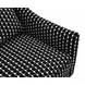 Viviani Black Upholstered Accent Chair with Pillow