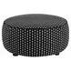 Viviani Black Upholstered Square Ottoman
