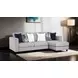 Harlow Light Gray 2 Piece Modular Sectional with RAF Chaise and Pillow
